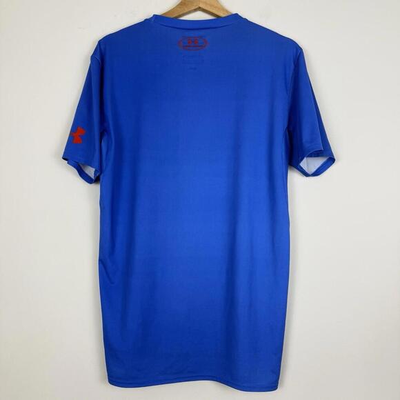 Under Armour HeatGear Captain America Compression Shirt XL Blue Marvel Superhero - Picture 2 of 8